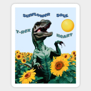 Sunflower Soul, T Rex Heart Magnet